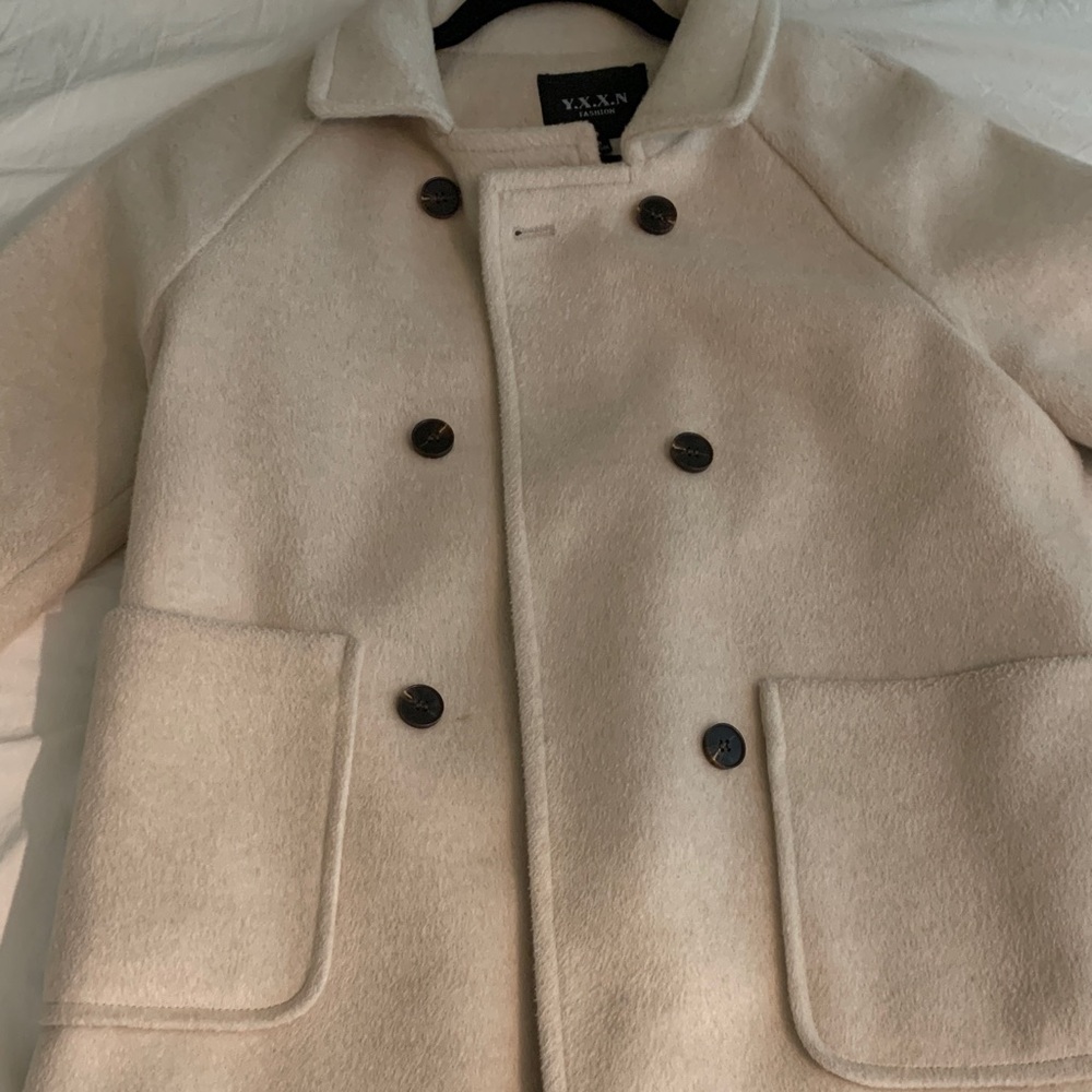 Cream wool coat